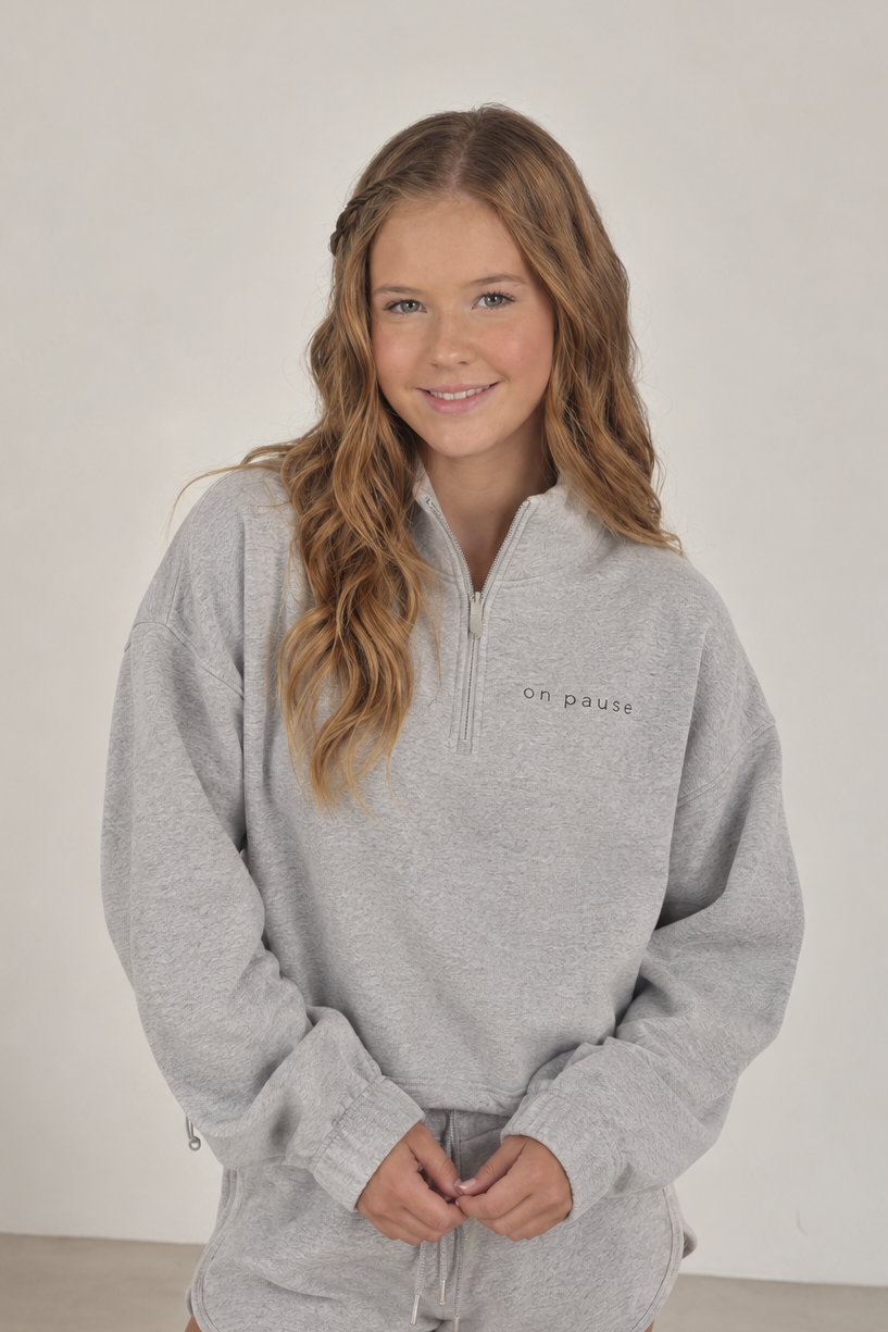 Vivienne mock-neck quarter-zip